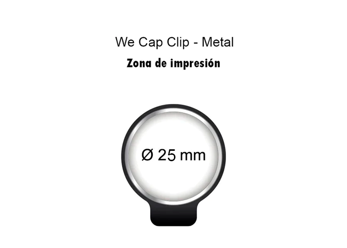 Clip de Gorra de Golf Magnético con Logo Wesported - medidas