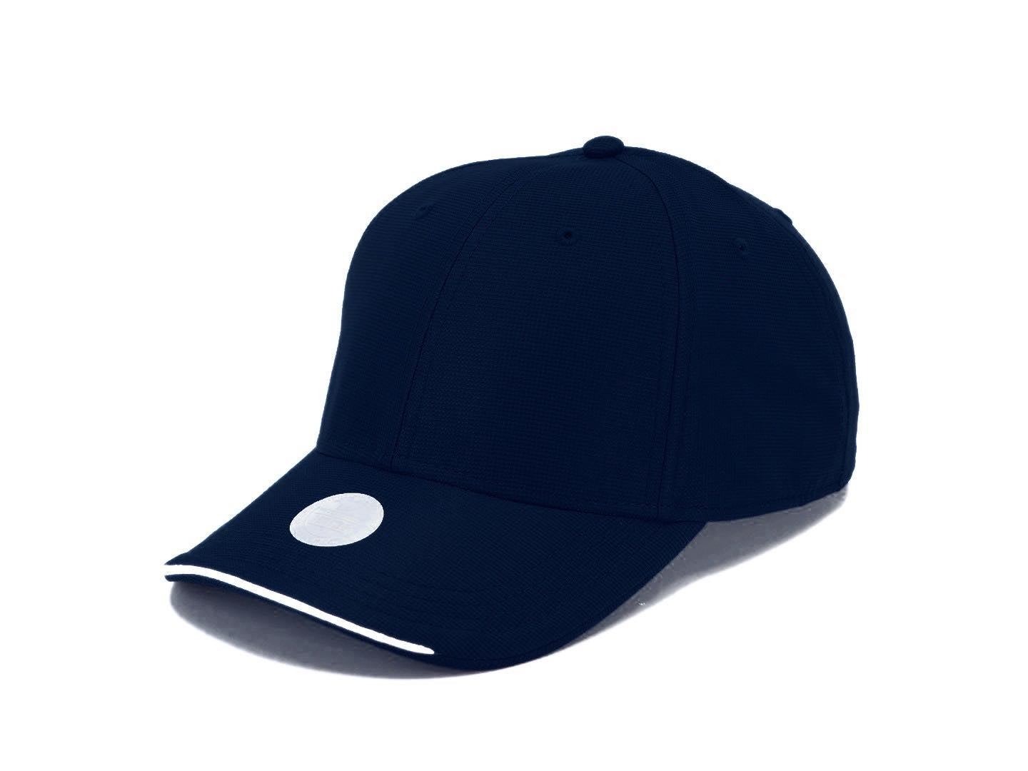 Gorra de golf Cofee UV Protection azul marino personalizada con logotipo, diseño deportivo con UPF 30+.