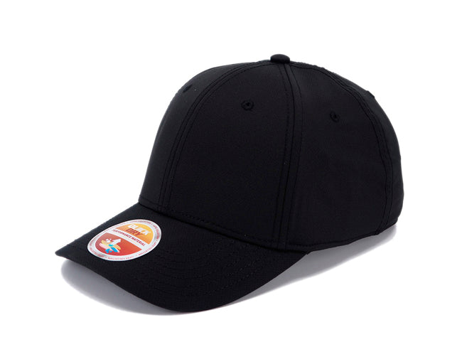 Gorra de golf Quick Dry negra personalizada con logo para torneos