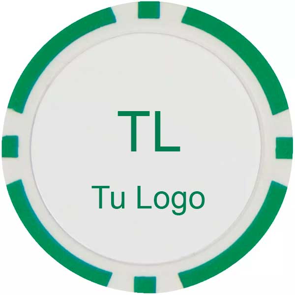 Ficha de Casino Personalizada con Logo Verde WE SPORTED