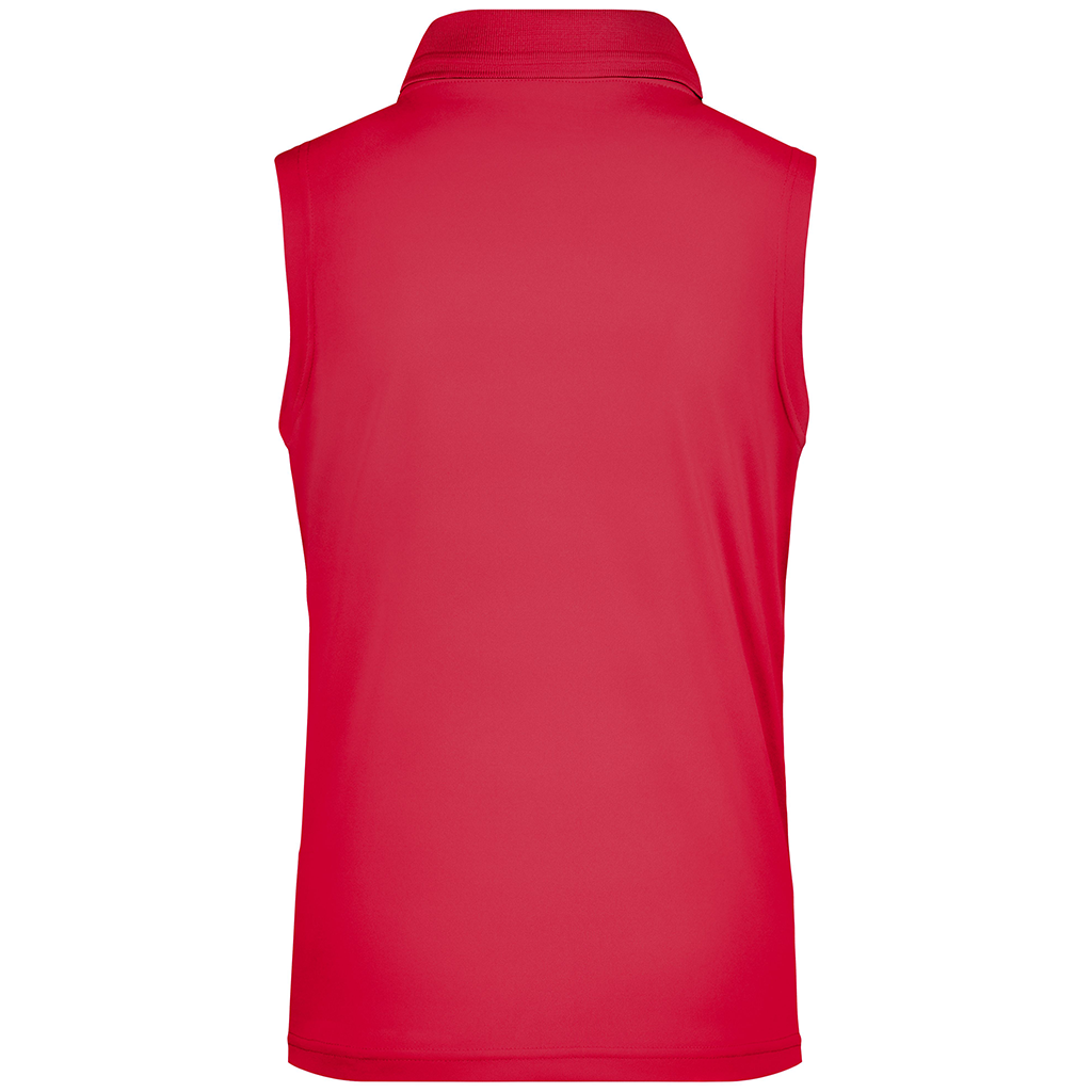 Polo técnico de golf sin mangas para mujer personalizado con logotipo para torneos y eventos
