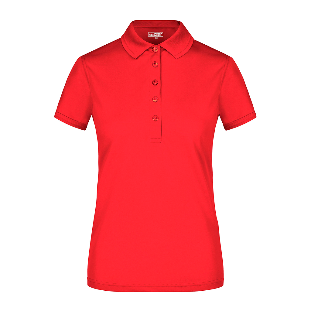 Polo Técnico de golf para mujer Active_rojo